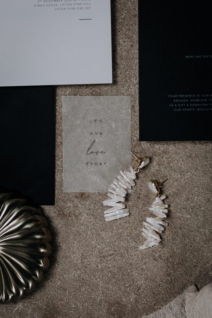 Luxury wedding stationery for English wedding.