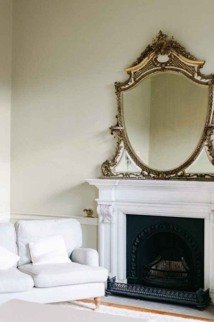 State room in English country house.