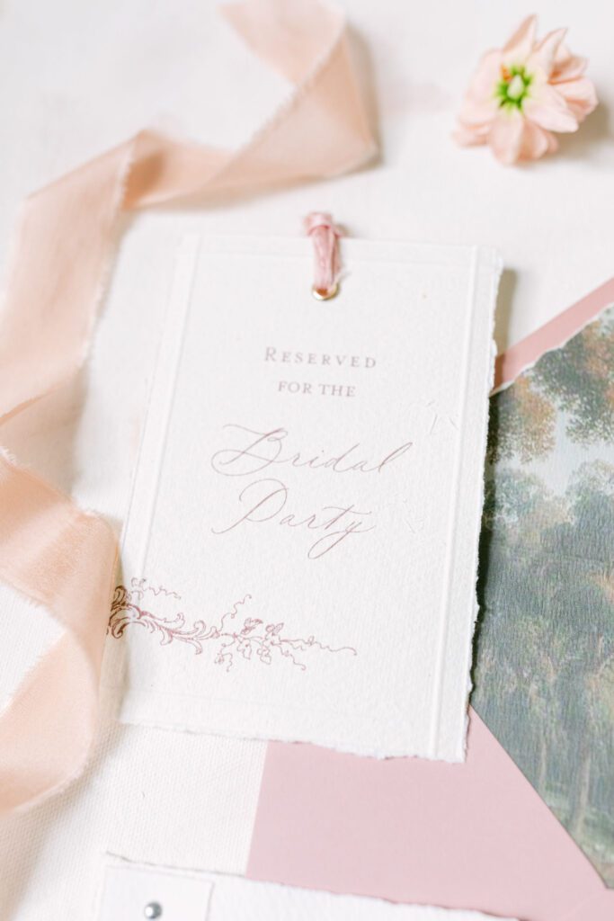 Wedding stationery for a historic English wedding