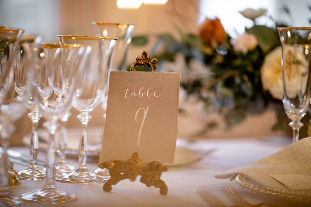 Table name ideas for a winter wedding